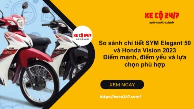 Sym Elegant 50 So Với Honda Vision