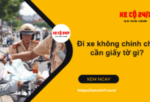 Di Xe Khong Chinh Chu Can Giay To Gi