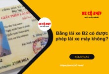 Bang lai xe b2 co duoc phep lai xe may khong